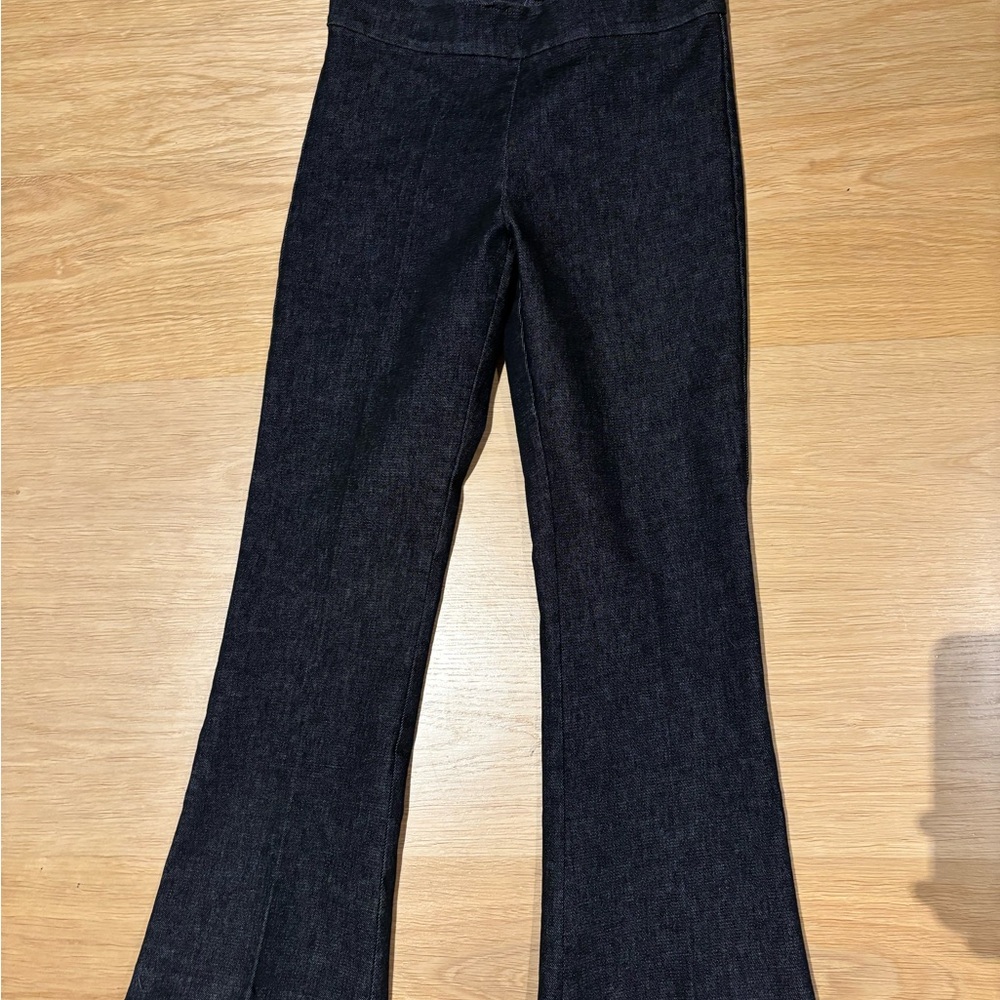 Avenue Montaigne Dark Denim Flare Pants, ankle length NWT